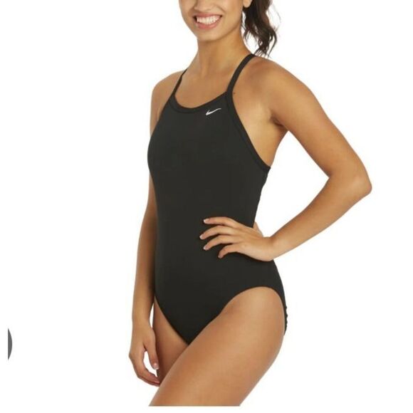 Nike Hydrastrong black one piece swimsuit - 4 - Picture 1 of 7